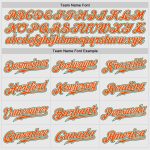 Custom Name and Number Personalized Baseball Jersey - Authentic Kelly Green-Orange Pinstripe Raglan Sleeves Personalized
