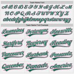 Custom Personalized White Kelly Green Pinstripe Baseball Jersey with Team Name and Number - Authentic Design Personalized