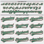 Custom Name and Number Personalized Baseball Jersey - Authentic Kelly Green and White Pinstripe Design Personalized White