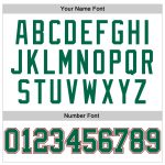 Custom Personalized Basketball Jersey with Name and Number - Green-Red Pinstripe Authentic Style Personalized White Kelly