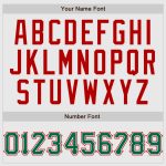 Personalized Custom Name Number Baseball Jersey Kelly Green Red Pinstripe Raglan Sleeves for Team Personalized White Kelly