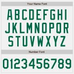 Custom Name and Number Softball Jersey Unisex Two-Button Kelly Green Pinstripe Personalized Design Personalized White Kelly