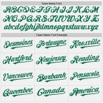 Custom Name and Number Softball Jersey Unisex Two-Button Kelly Green Pinstripe Personalized Design Personalized White Kelly