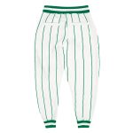 Custom Name Number Sports Pants - Personalized Kelly Green White Pinstripe Team Apparel Personalized White Kelly Green Pinstripe