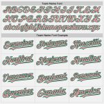 Custom Name and Number Unisex Softball Jersey Pink Two-Button Medium White Kelly Green Pinstripe Personalized White Kelly