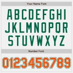 Custom Team Name Number Varsity Letterman Jacket Bomber White Kelly Green Pinstripe Full-Snap Personalized Personalized White