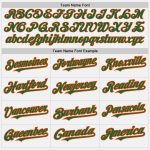 Custom Unisex Softball Jersey with Personalized Name and Number - White Kelly Green Pinstripe Two-Button Design Personalized