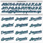 Custom Name and Number Personalized Authentic Baseball Jersey in White Kelly Green and Purple Personalized White Kelly Green-Purple
