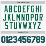 Custom Personalized Baseball Jersey with Name and Number - Authentic Sleeveless in White Kelly Green & Purple Personalized