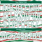 Custom 3D Mexican Flag Basketball Jersey with Personalized Name & Number - White Kelly Green-Red Personalized White Kelly