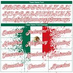 Personalized 3D Mexican Flag T-Shirt - White Kelly Green-Red Performance Tee Personalized White Kelly Green-Red 3D Mexican