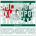 Authentic 3D Mexico Basketball Jersey with Custom Name & Number - Personalized White Kelly Green-Red Design Personalized