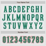 Custom Name Number Two Tone Baseball Jersey Authentic Mexico - Personalized White Kelly Green Red Personalized White Kelly