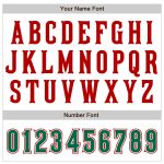 Custom White Kelly Green Red Baseball Jersey with Personalized Name and Number - Authentic Raglan Sleeves Personalized White