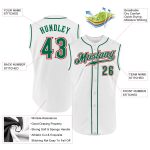 Custom Name Number Sleeveless Baseball Jersey White Kelly Green Red Authentic Team Apparel Personalized White Kelly Green-Red