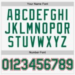 Personalized Authentic Baseball Jersey in White, Kelly Green, and Red - Sleeveless Design Personalized White Kelly Green-Red