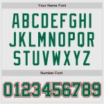 Personalized Authentic Two Tone Baseball Jersey with Custom Name & Number - White Kelly Green Red Personalized White Kelly