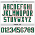 Custom Name and Number Personalized Authentic Baseball Jersey - White Kelly Green-Red Line Personalized White Kelly Green-Red