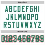 Personalized Authentic Football Jersey Custom Name Number White Kelly Green Red Mesh Personalized White Kelly Green-Red Mesh