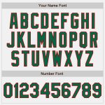 Custom Baseball Jersey - Kelly Green Red Pinstripe Personalized with Name and Number - Authentic Team Gear Personalized White