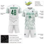 Custom Name Number Personalized Soccer Jersey Sublimation Uniform White Kelly Green Personalized White Kelly Green Sublimation
