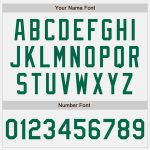 Custom Name and Number Unisex Softball Jersey in White and Kelly Green - Two-Button Design Personalized White Kelly Green