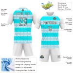 Custom Sublimation Volleyball Jersey with Name and Number - Personalized Blue-Black Abstract Design for Team Uniform Personalized