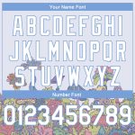 Custom Name Number Basketball Jersey Colorful 3D Pattern Flowers Mushrooms Psychedelic White Light Blue Design Personalized