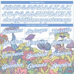 Custom Name Number Golf Polo Shirt - Psychedelic 3D Colorful Flowers Mushrooms Design - Personalized White Light Blue Performance Apparel