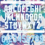 Custom Hawaii Palm Trees Baseball Jersey with Personalized Name and Number, Light Blue 3D Pattern Design, Authentic Style