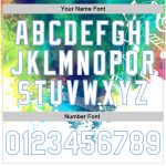 Custom 3D Pattern Baseball Jersey - Personalized Light Blue Music Festival Design with Name and Number, Grunge Style Personalized