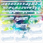 Custom 3D Pattern Baseball Jersey - Personalized Light Blue Music Festival Design with Name and Number, Grunge Style Personalized