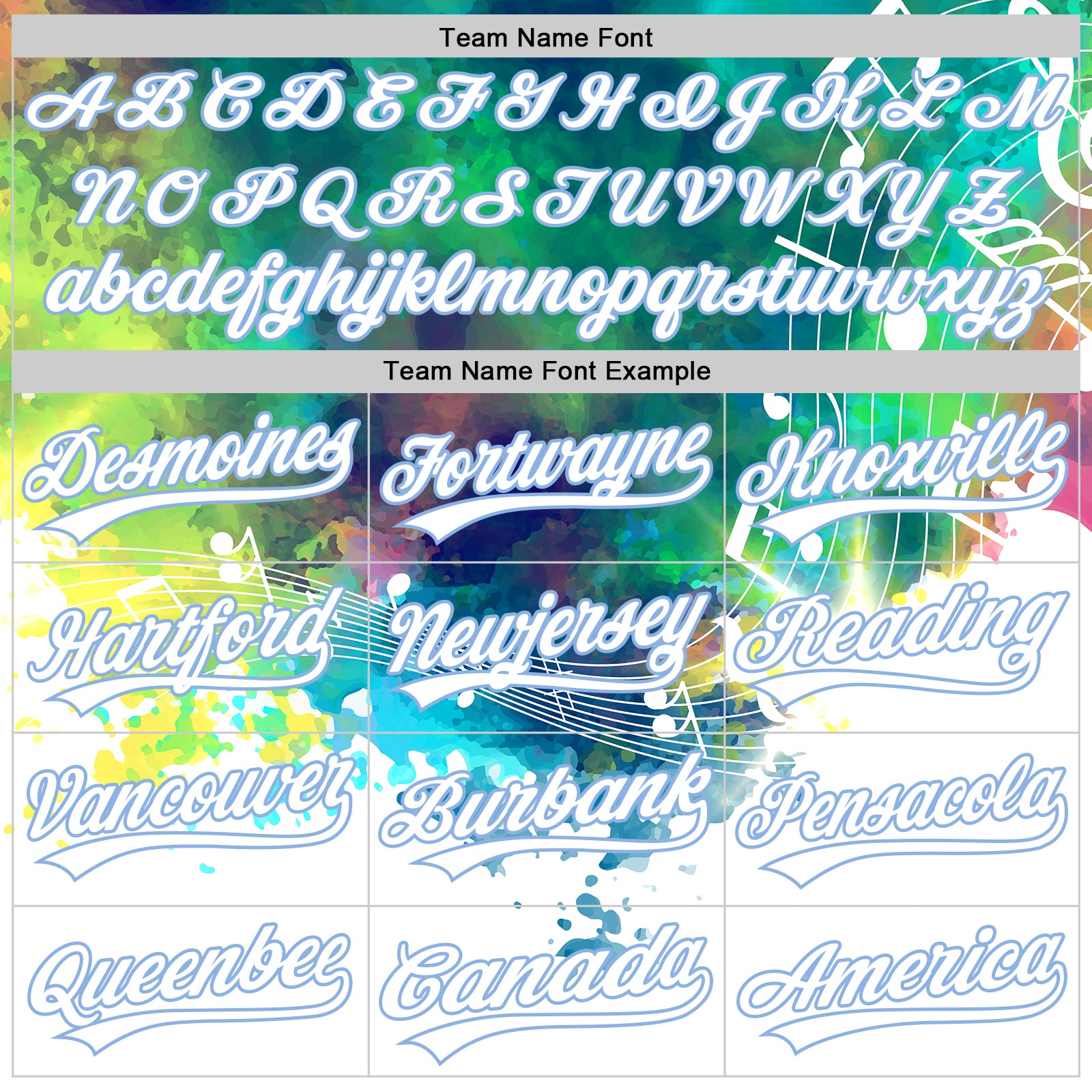 Personalized White Light Blue 3D Pattern Design Music Festival Abstract Colorful Music Grunge Style Authentic Baseball Jersey Team Custom Name and Number Custom 3D Pattern Baseball Jersey - Personalized Light Blue Music Festival Design with Name and Number, Grunge Style Personalized - Image 4