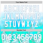 Custom Name and Number Baseball Jersey for Music Festivals - Personalized White Light Blue 3D Pattern Design Personalized