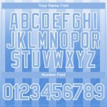 Custom Name and Number Authentic Baseball Jersey - Personalized White and Light Blue 3D Striped Design Personalized White