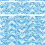 Custom Name and Number Softball Jersey, Personalized White Light Blue 3D Pattern Unisex Two-Button Design Personalized White
