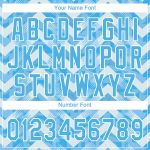 Custom Name and Number Softball Jersey, Personalized White Light Blue 3D Pattern Unisex Two-Button Design Personalized White
