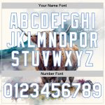 Custom Name and Number 3D Tropical Jungle Bull Varsity Jacket - White Light Blue Full-Snap Bomber Design Personalized White