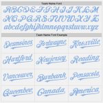 Custom Name and Number Personalized Authentic Baseball Jersey Light Blue White Personalized White Light Blue Authentic Baseball