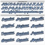 Custom Name and Number Baseball Jersey - Personalized 3D Abstract Splash Design in White Light Blue-Black Personalized White