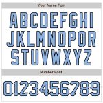 Custom Name and Number Baseball Jersey - Personalized 3D Abstract Splash Design in White Light Blue-Black Personalized White