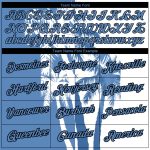 Custom Hawaii Coconut Trees Performance T-Shirt with 3D Blue-Black Pattern - Personalized Team Name and Number Personalized