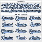 Custom Name and Number Personalized Hockey Jersey - White Light Blue-Black Lace Neck Team Apparel Personalized White Light