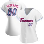 Customizable Baseball Jersey - Personalized with Name and Number in White, Light Blue, Black, Hot Pink Personalized White