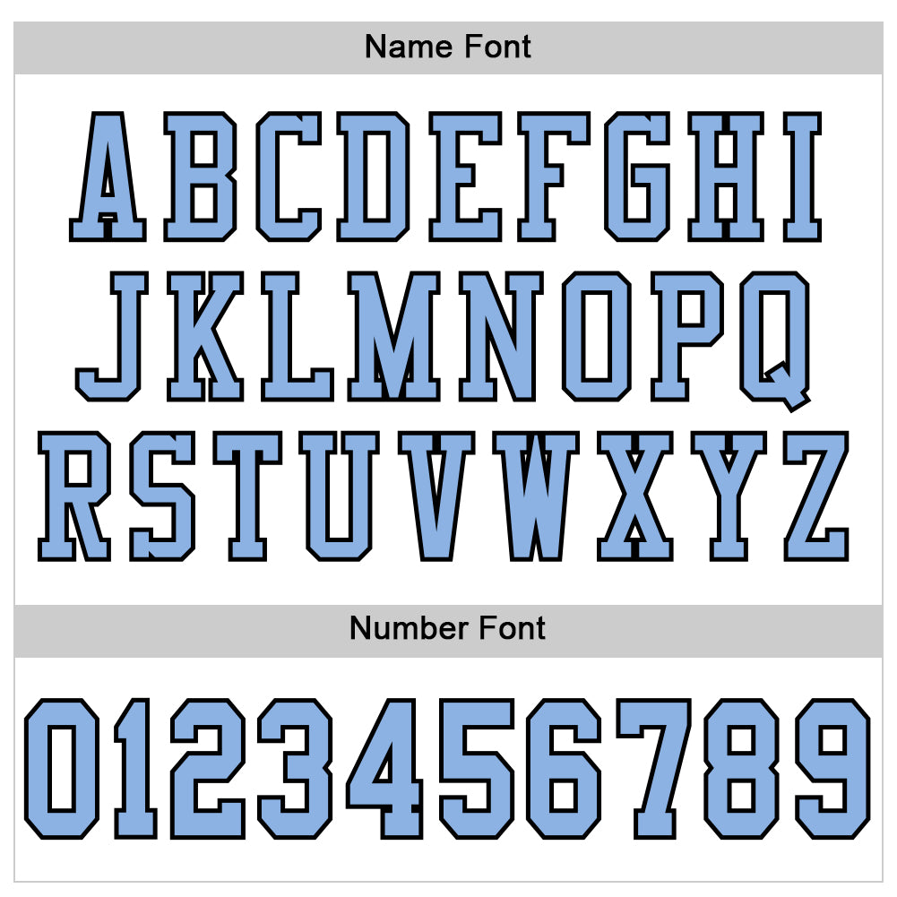 Personalized White Light Blue-Black Mesh Authentic Football Jersey Team Custom Name and Number Customizable Blue Black Mesh Football Jersey with Personalized Name & Number - Authentic Team Gear Personalized White Light - Image 4