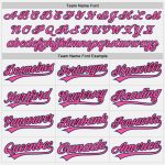 Custom Authentic Baseball Jersey - White Light Blue Black Pink Design Personalized White Light Blue Black-Pink Authentic