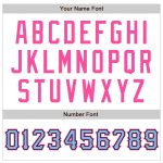 Custom Name and Number Personalized Raglan Baseball Jersey - White Light Blue Black Pink Authentic Team Apparel Personalized