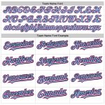 Custom Name and Number Personalized Raglan Baseball Jersey - White Light Blue Black Pink Authentic Team Apparel Personalized