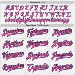 Customizable Bomber Varsity Jacket with Name and Number - White Light Blue Black Pink Full-Snap Team Outerwear Personalized