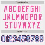 Customizable Bomber Varsity Jacket with Name and Number - White Light Blue Black Pink Full-Snap Team Outerwear Personalized